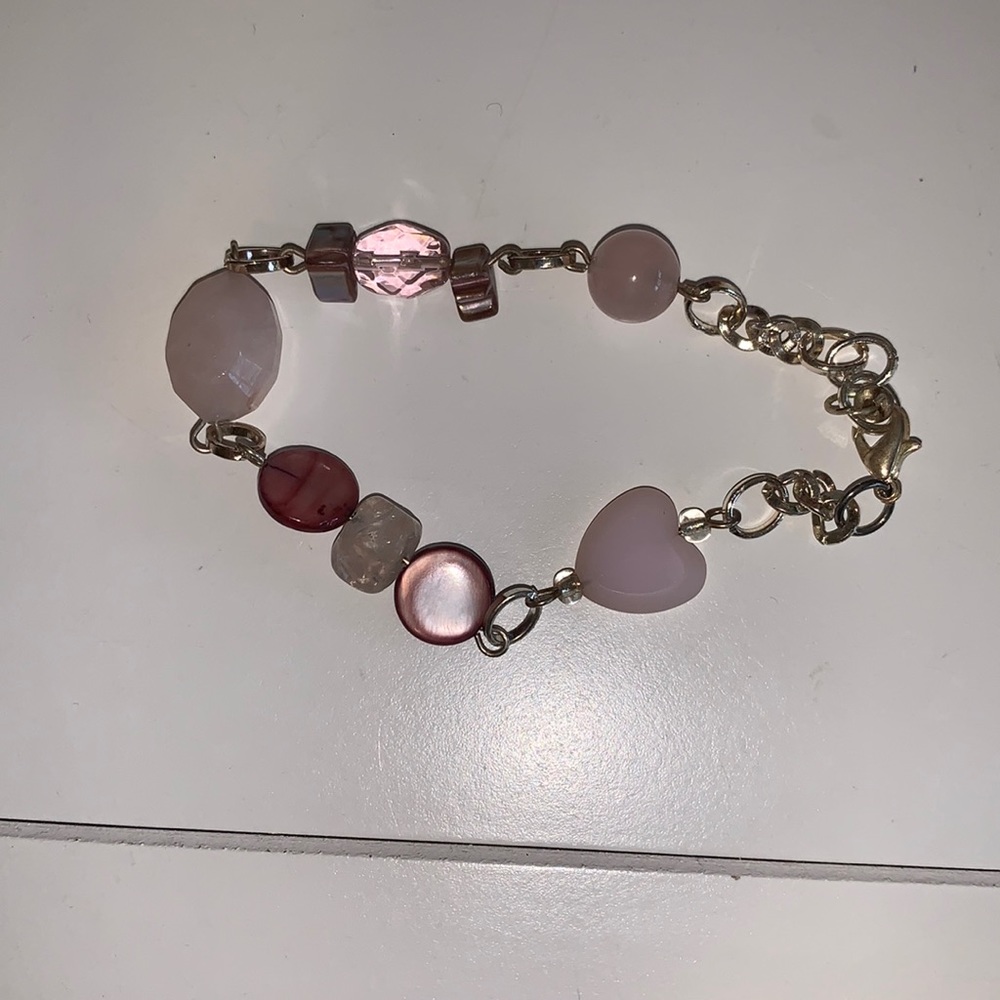 Pink stones bracelet